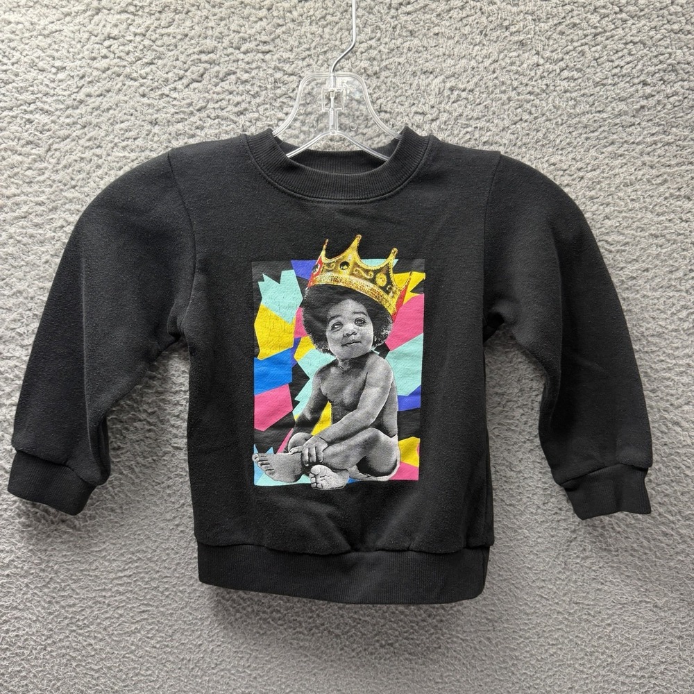 Brooklyn Mint Sweatshirt Toddler Boy Size 3T Black Notorious B.I.G Sweatshirt